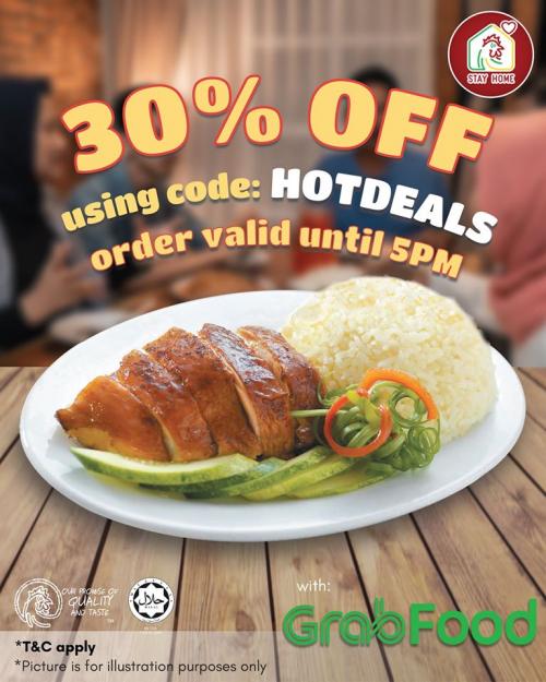 The Chicken Rice Shop 30% OFF Promotion on GrabFood