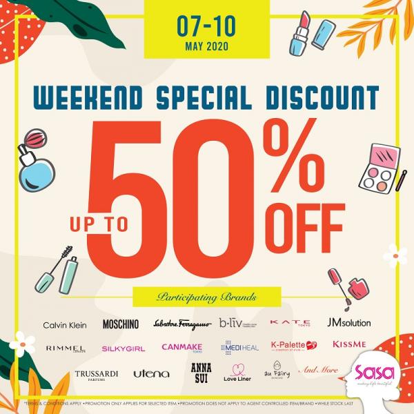 Sasa Weekend Sale Discount Up To 50% OFF (7 May 2020 - 10 May 2020)