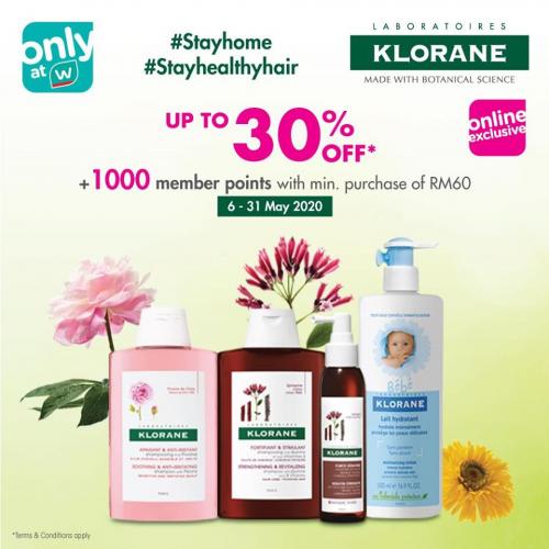 Watsons Online Klorane Sale Up To 30% OFF (6 May 2020 - 31 May 2020)