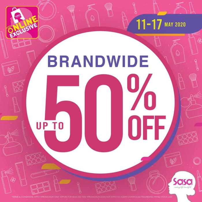 Sasa Brandwide Sale Up To 50% OFF (11 May 2020 - 17 May 2020)