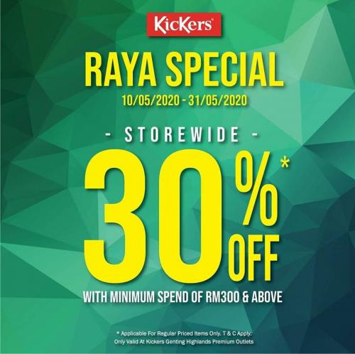 Kickers Raya Sale 30% OFF at Genting Highlands Premium Outlets (10 May 2020 - 31 May 2020)