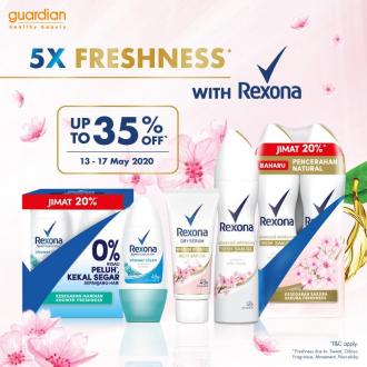 Guardian Rexona Promotion Up To 35% OFF (13 May 2020 - 17 May 2020)
