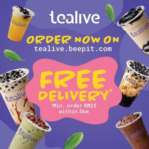 Tealive FREE Delivery Promotion on Beepit