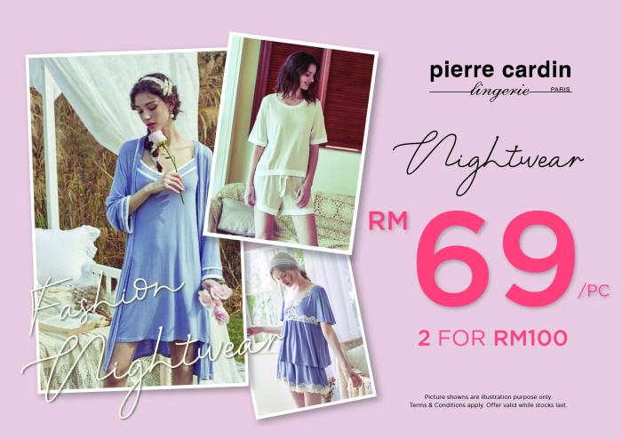 Pierre Cardin Lingerie Nightwear Promotion (valid until 31 May 2020)