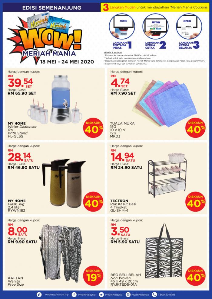 MYDIN Meriah Mania Coupons Promotion (18 May 2020 - 24 May 2020)