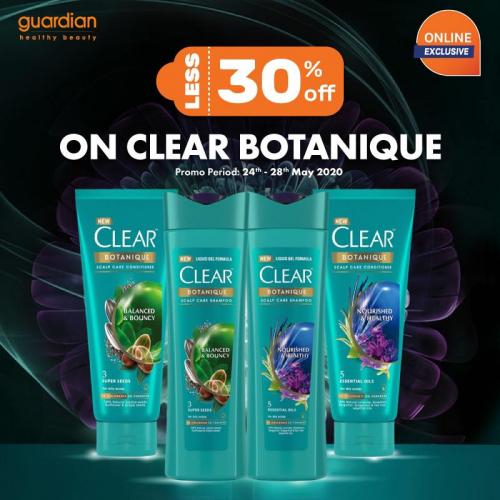 Guardian Clear Botanique Online Promotion 30% OFF (24 May 2020 - 28 May 2020) Guardian Clear Botanique Online Promotion 30% OFF (24 May 2020 - 28 May 2020)