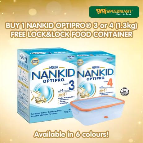 99 Speedmart Nestle Nankid Optipro Promotion FREE Lock & Lock Food Container (1 Jun 2020 - 25 Jun 2020)