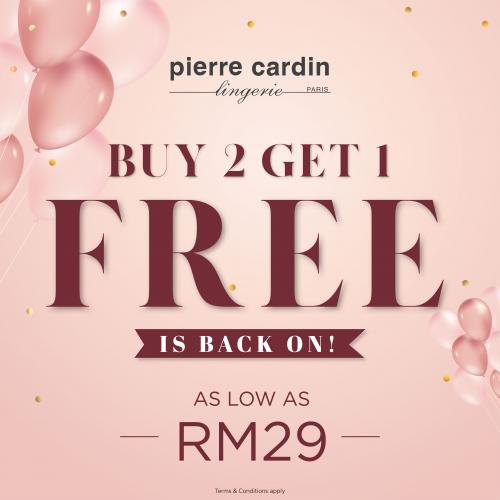 Pierre Cardin Lingerie Buy 2 FREE 1 Promotion (1 Jun 2020 - 30 Jun 2020)