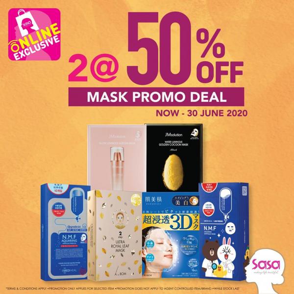 Sasa Mask Online Sale Buy 2 @ 50% OFF (valid until 30 Jun 2020)