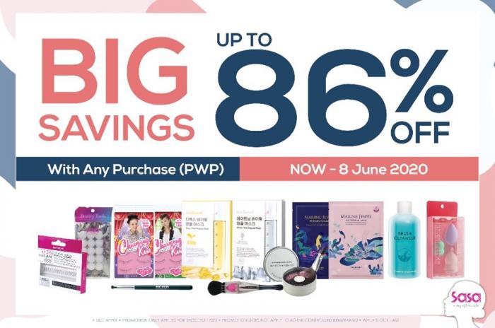 Sasa Big Savings Promotion Up To 86% OFF (valid until 8 Jun 2020)