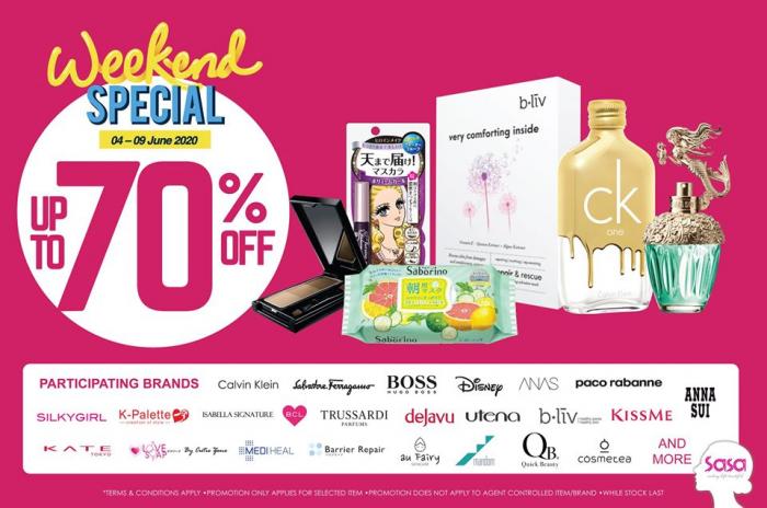 Sasa Weekend Sale Discount Up To 70% OFF (4 Jun 2020 - 9 Jun 2020)