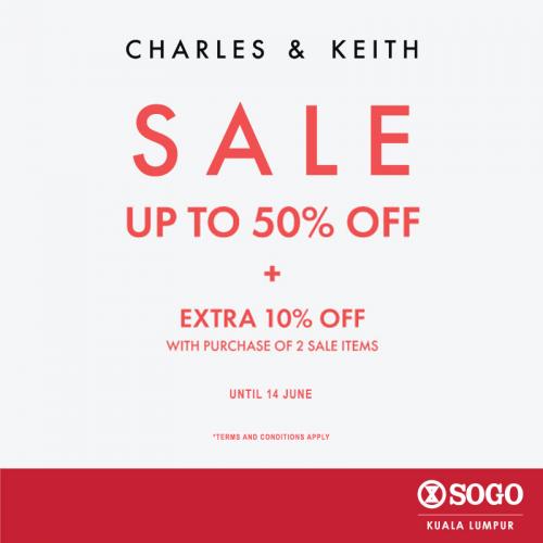 Charles & Keith Sale Up To 50% OFF at SOGO Kuala Lumpur (valid until 14 Jun 2020) Charles & Keith Sale Up To 50% OFF at SOGO Kuala Lumpur (valid until 14 Jun 2020)