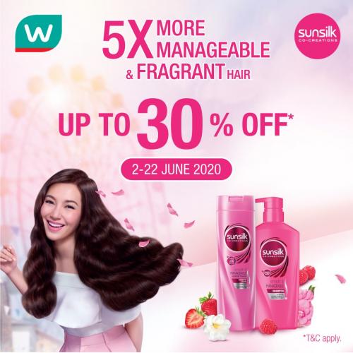 Watsons Sunsilk Sale Up To 30% OFF (2 Jun 2020 - 22 Jun 2020) Watsons Sunsilk Sale Up To 30% OFF (2 Jun 2020 - 22 Jun 2020)