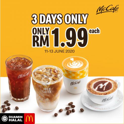McDonald's McCafe RM1.99 Promotion (11 Jun 2020 - 13 Jun 2020)