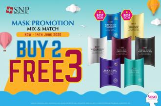 Sasa SNP Mask Buy 2 FREE 3 Promotion (valid until 14 June 2020)