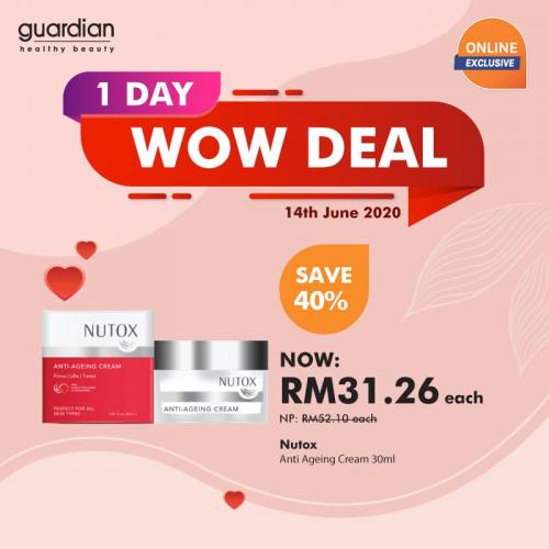 Guardian Online Nutox Anti Ageing Cream Promotion (14 Jun 2020)