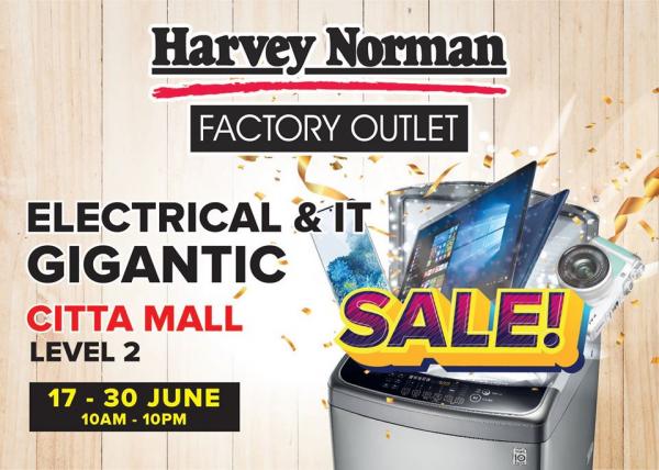 Harvey Norman Citta Mall Electrical & IT Gigantic Sale (17 Jun 2020 - 30 Jun 2020)