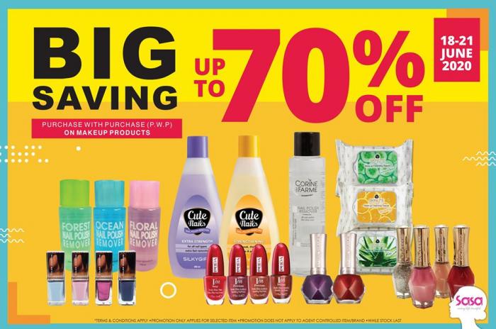 Sasa Big Saving Sale Up To 70% OFF (18 Jun 2020 - 21 Jun 2020)