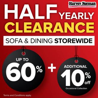 Harvey Norman Half Yearly Clearance Sale Sofa & Dining Storewide Up To 60% OFF (valid until 30 July 2020)