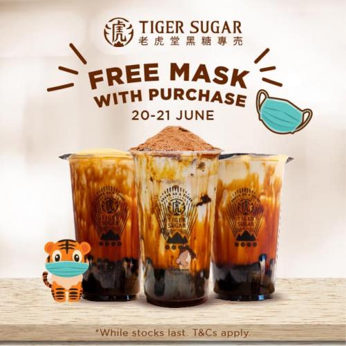 Tiger Sugar FREE Mask Promotion (20 Jun 2020 - 21 Jun 2020) Tiger Sugar FREE Mask Promotion (20 Jun 2020 - 21 Jun 2020)