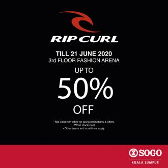 Rip Curl Sale Up To 50% OFF at SOGO Kuala Lumpur (valid until 21 June 2020)