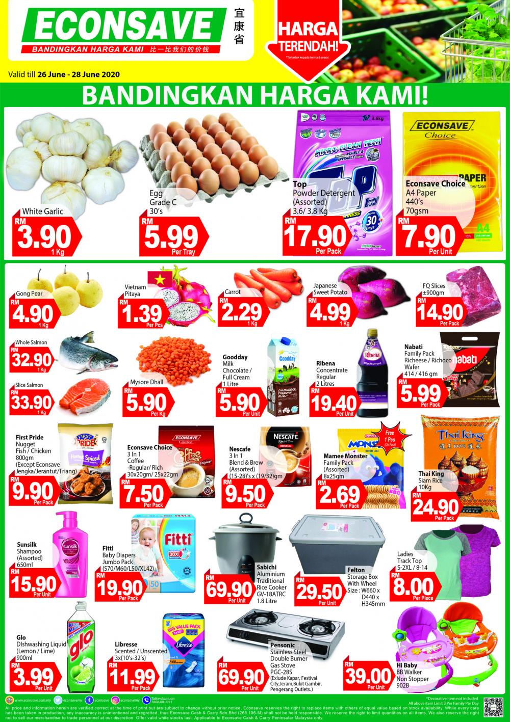 Econsave Weekend Promotion (26 Jun 2020 - 28 Jun 2020)