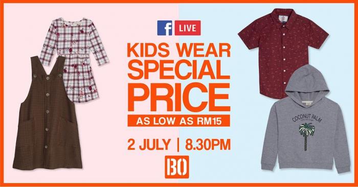 Brands Outlet Kids Wear Special Price Facebook Live Sale As Low As RM15 (2 Jul 2020)