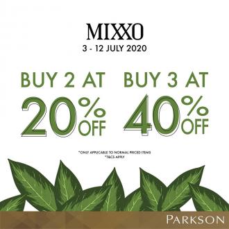 Mixxo Sale Up To 40% OFF at Parkson Elite Pavilion (3 July 2020 - 12 July 2020)