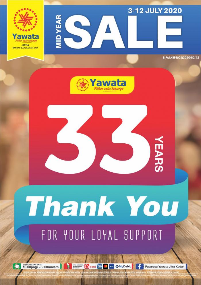 Pasaraya Yawata Mid Year Sale Promotion (3 Jul 2020 - 12 Jul 2020) Pasaraya Yawata Mid Year Sale Promotion (3 Jul 2020 - 12 Jul 2020)