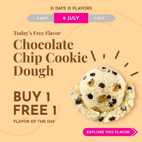 Chocolate chip cookie dough baskin robbins