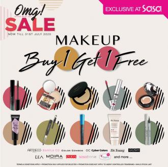 Sasa Makeup Products Buy 1 FREE 1 Promotion (valid until 31 July 2020)