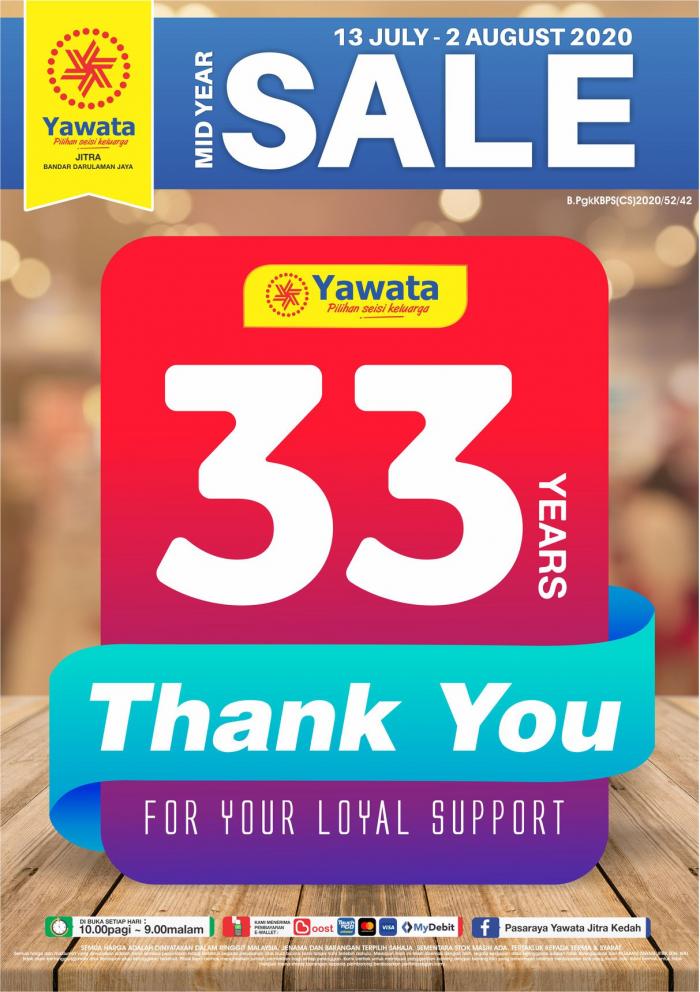 Pasaraya Yawata Mid Year Sale Promotion (13 Jul 2020 - 23 Jul 2020) Pasaraya Yawata Mid Year Sale Promotion (13 Jul 2020 - 23 Jul 2020)