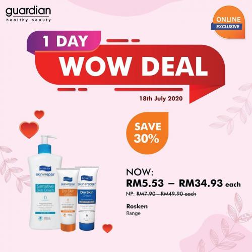 Guardian Online 1 Day Wow Deal Promotion (18 Jul 2020) Guardian Online 1 Day Wow Deal Promotion (18 Jul 2020)