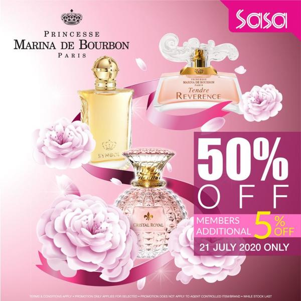 Sasa Marina de Bourbon Brand Day Sale 50% OFF (21 Jul 2020)