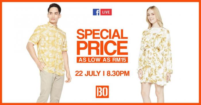 Brands Outlet Special Price Facebook Live Sale As Low As RM15 (22 Jul 2020)