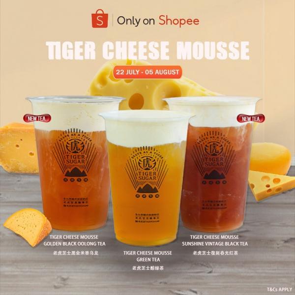 Tiger Sugar Tiger Cheese Mousse 25% OFF Promotion on Shopee (22 Jul 2020 - 5 Aug 2020) Tiger Sugar Tiger Cheese Mousse 25% OFF Promotion on Shopee (22 Jul 2020 - 5 Aug 2020)