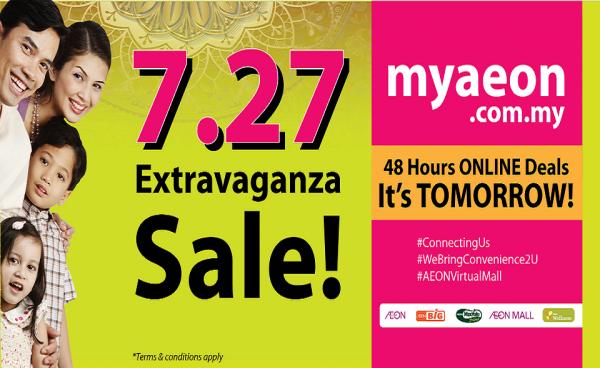 AEON 7.27 Extravaganza Sale 48 Hours Online Deals on MyAEON (27 Jul 2020 - 29 Jul 2020)
