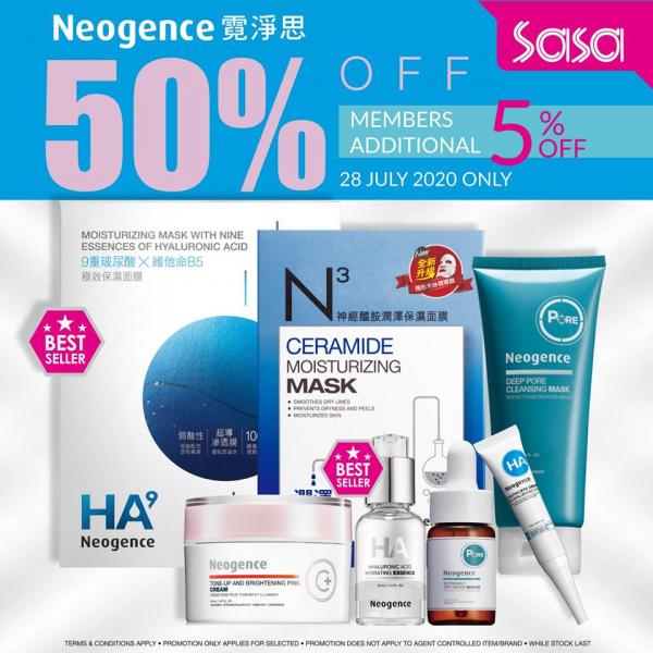 Sasa Neogence Brand Day Sale 50% OFF (28 Jul 2020)
