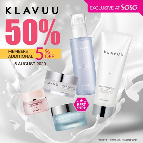 SaSa Klavuu 50% OFF Sale (5 Aug 2020)