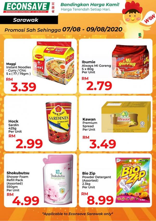 Econsave Sarawak Weekend Promotion (7 Aug 2020 - 9 Aug 2020)