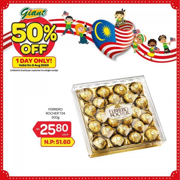 Giant Ferrero Rocher 50% OFF Promotion (9 Aug 2020)