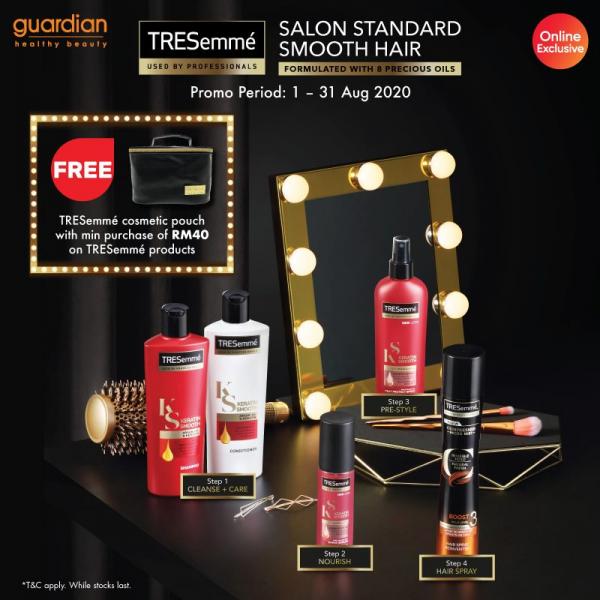 Guardian TRESemme Online Promotion FREE Cosmetic Pouch (1 Aug 2020 - 31 Aug 2020) Guardian TRESemme Online Promotion FREE Cosmetic Pouch (1 Aug 2020 - 31 Aug 2020)