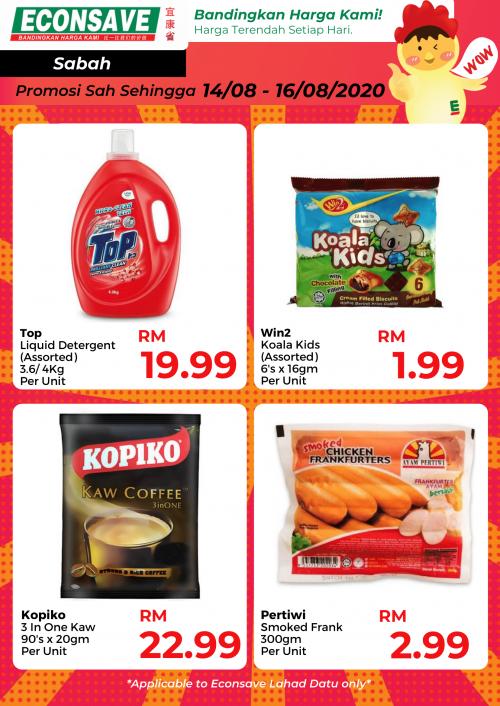Econsave Sabah Weekend Promotion (14 Aug 2020 - 16 Aug 2020)