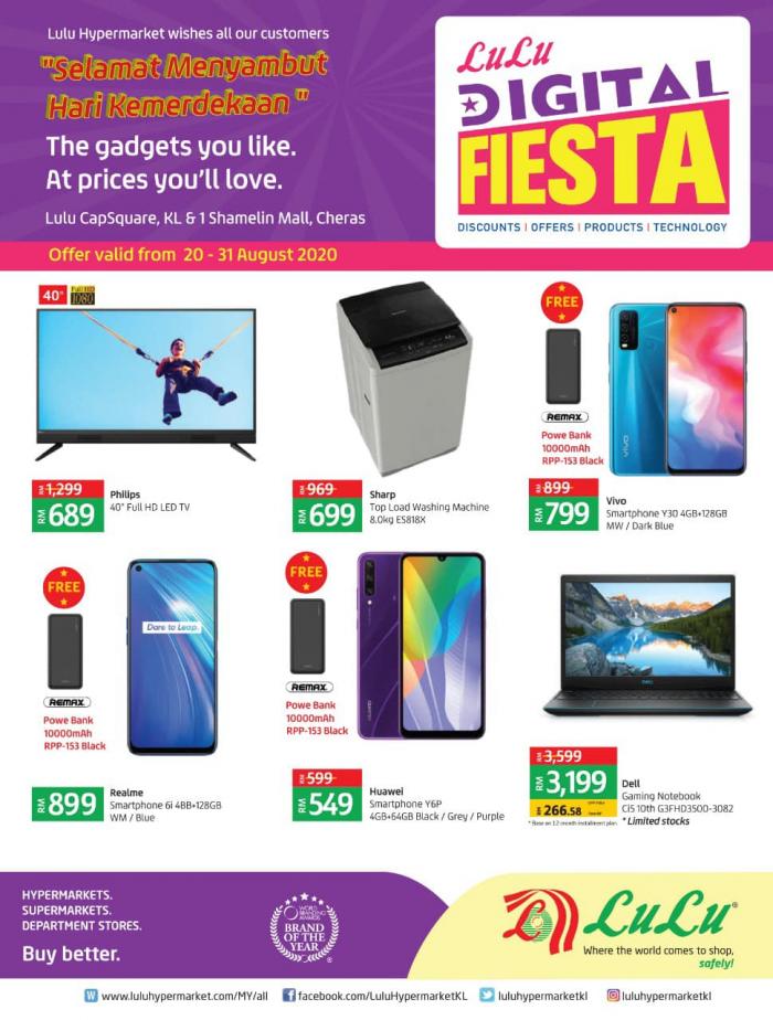 LuLu Hypermarket Merdeka Digital Fiesta Promotion (20 Aug 2020 - 31 Aug 2020)