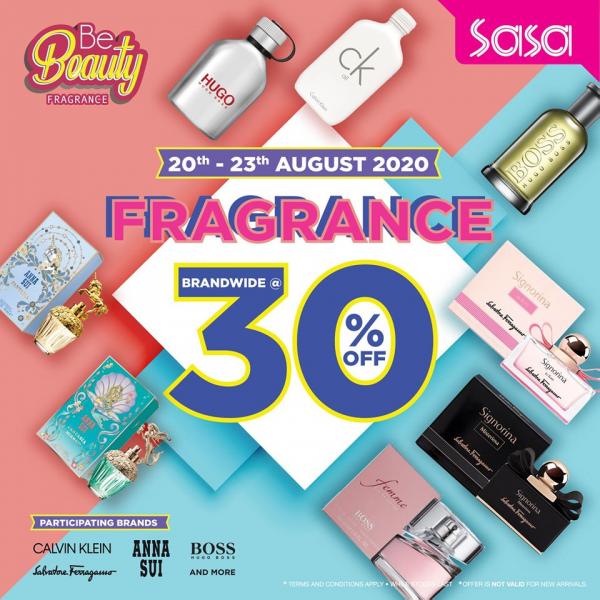 Sasa Fragrance 30% OFF Sale (20 Aug 2020 - 23 Aug 2020)