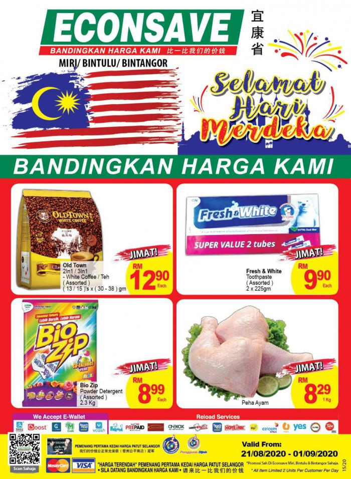 Econsave Promotion Catalogue at Miri, Bintulu & Bintangor (21 Aug 2020 - 1 Sep 2020)