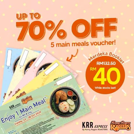 Kenny Rogers ROASTERS Merdeka Voucher Booklet Promotion Up To 70% OFF
