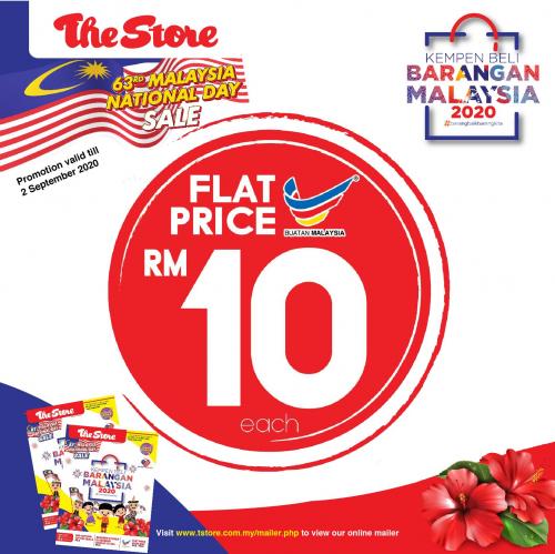 The Store National Day Sale RM10 Flat Price Promotion (valid until 2 Sep 2020)