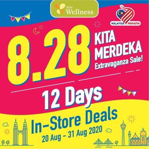 AEON Wellness 8.28 Kita Merdeka Extravaganza Sale (20 Aug 2020 - 31 Aug 2020)