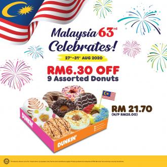 Dunkin Donuts Malaysia 63rd Merdeka RM6.30 OFF Promotion (27 August 2020 - 31 August 2020)